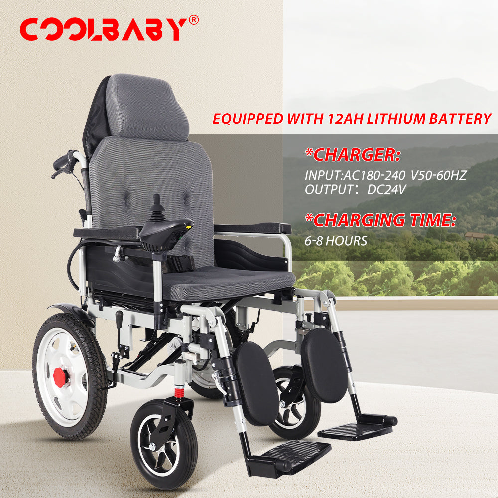 MOFICNO 300lbs Electric Wheelchair for Adults, Motorized Full-lying Wheelchair with 20.47" Wide Cushion, 15 Miles Long Travel Range