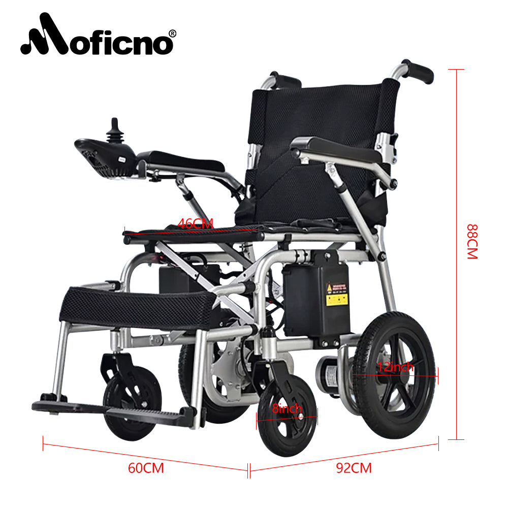 Moficno Travel/User Friendly Electric Wheelchairs for Seniors, Long Range Electric Wheelchair