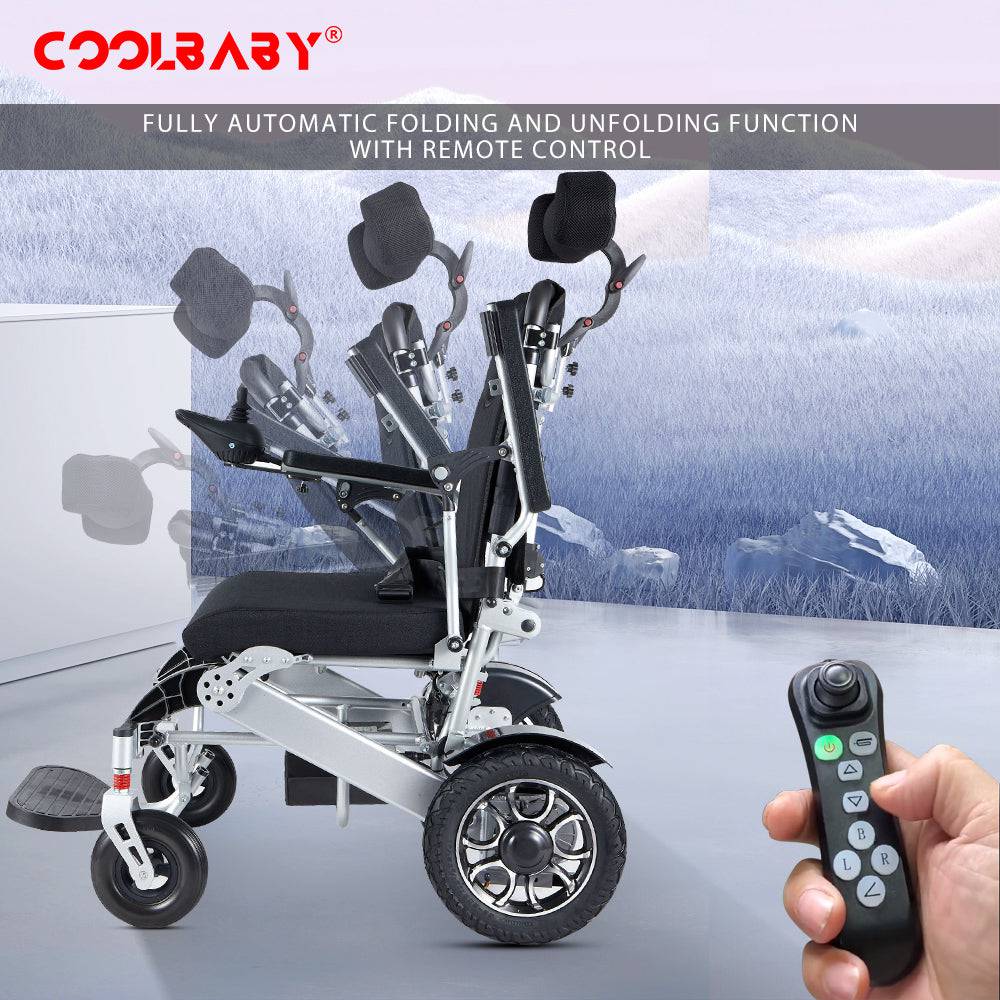 COOLBABY DDLY06: Smart, Lightweight Foldable Electric Wheelchair with Remote Control - COOL BABY