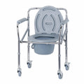 Moficno: Aluminium alloy toilet seat with pulley, multi-function, easy-to-remove mobile bath chair, 5-speed height adjustment