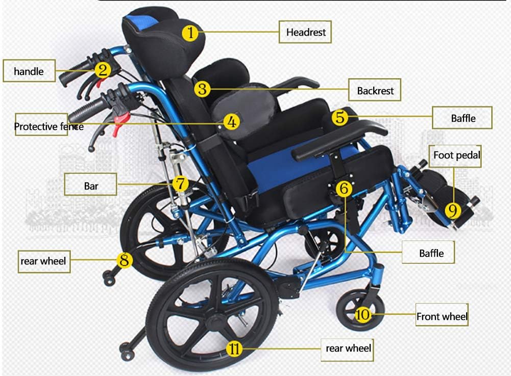 Moficno Manual Wheelchair with High-Strength Iron Frame and Adjustable Features