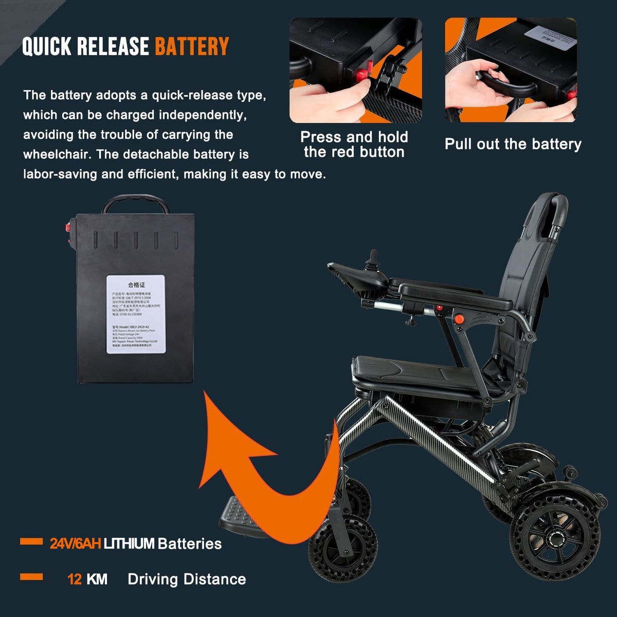 Moficno 16kg Light Weight Folding Electric Wheelchair Portable Aluminum Powerchairs Dual Controller Wheelchair Electric