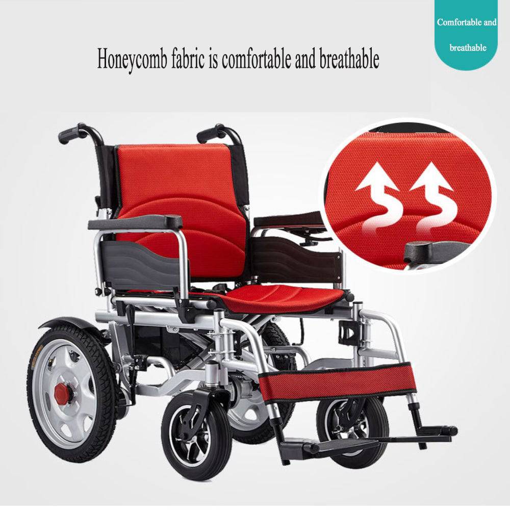 COOLBABY ZZR-E300E  Portable adult electric wheelchair, folding special mobility wheelchair, front wheel with shock absorption, equipped with two 250W brush high power motors - COOL BABY