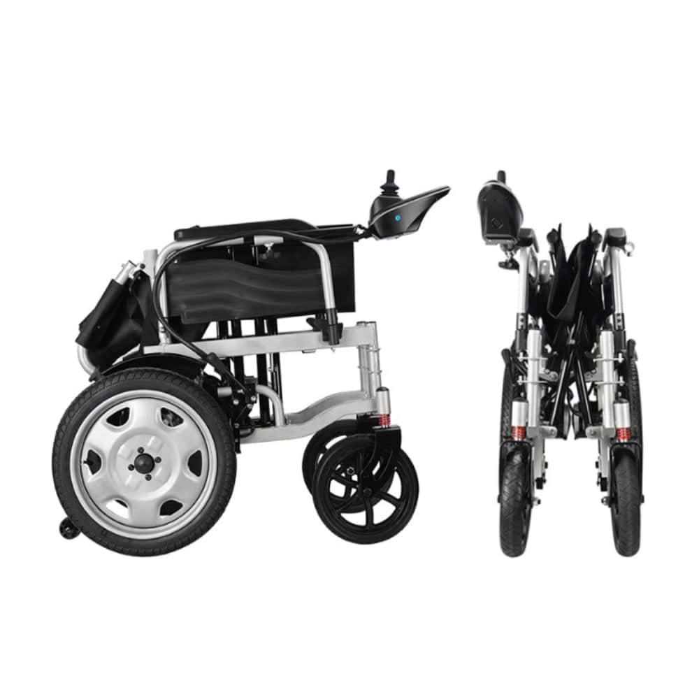 COOLBABY ZZR-E300E  Portable adult electric wheelchair, folding special mobility wheelchair, front wheel with shock absorption, equipped with two 250W brush high power motors - COOL BABY