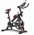 Indoor Exercise Bike with 10 kg Flywheel, Heart Rate Monitor & Adjustable Seat
