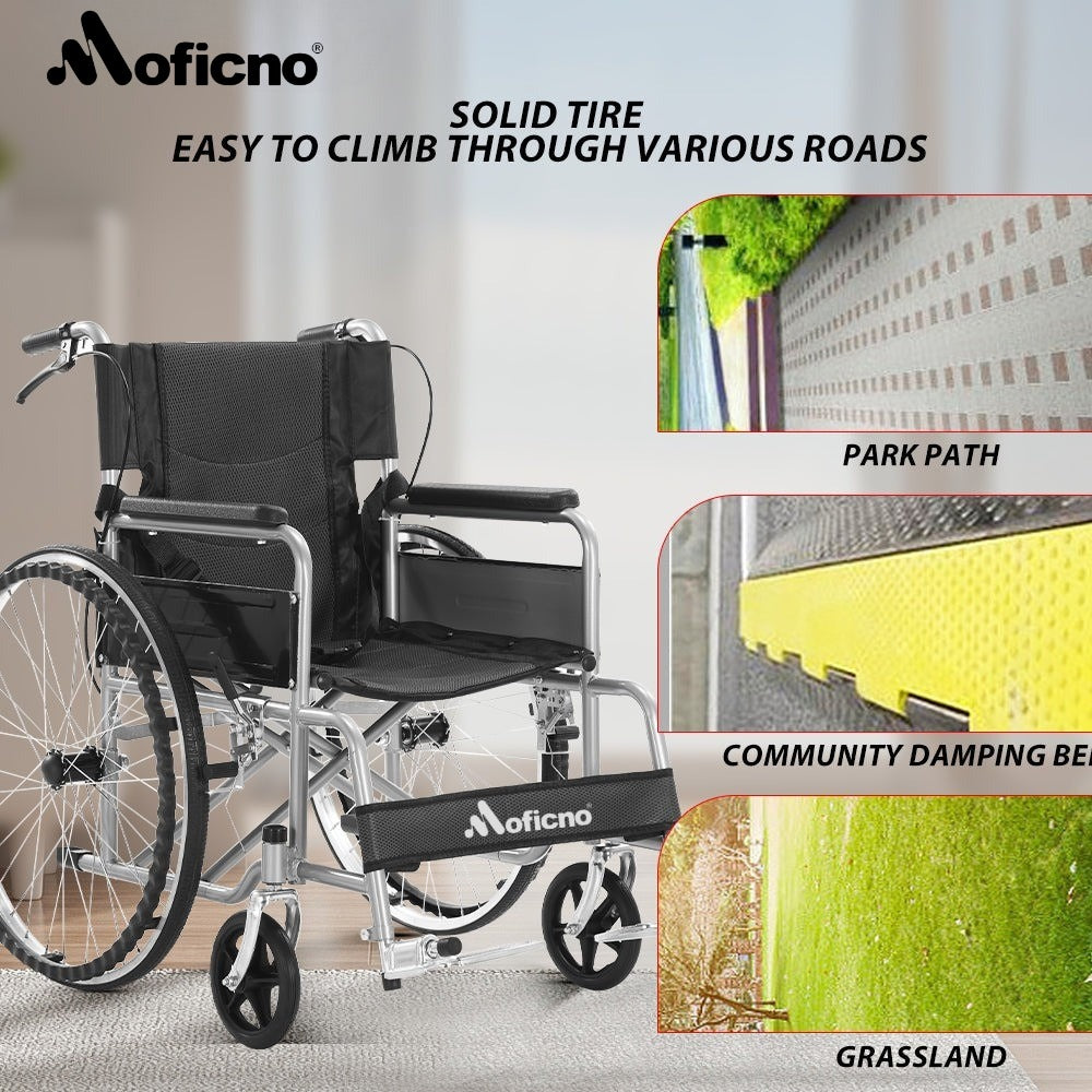 MOFICNO QBLY03 Portable Wheelchair Standard Manual wheelchairs Small Simple Folding Light Ultra Light Travel for The Elderly Trolley