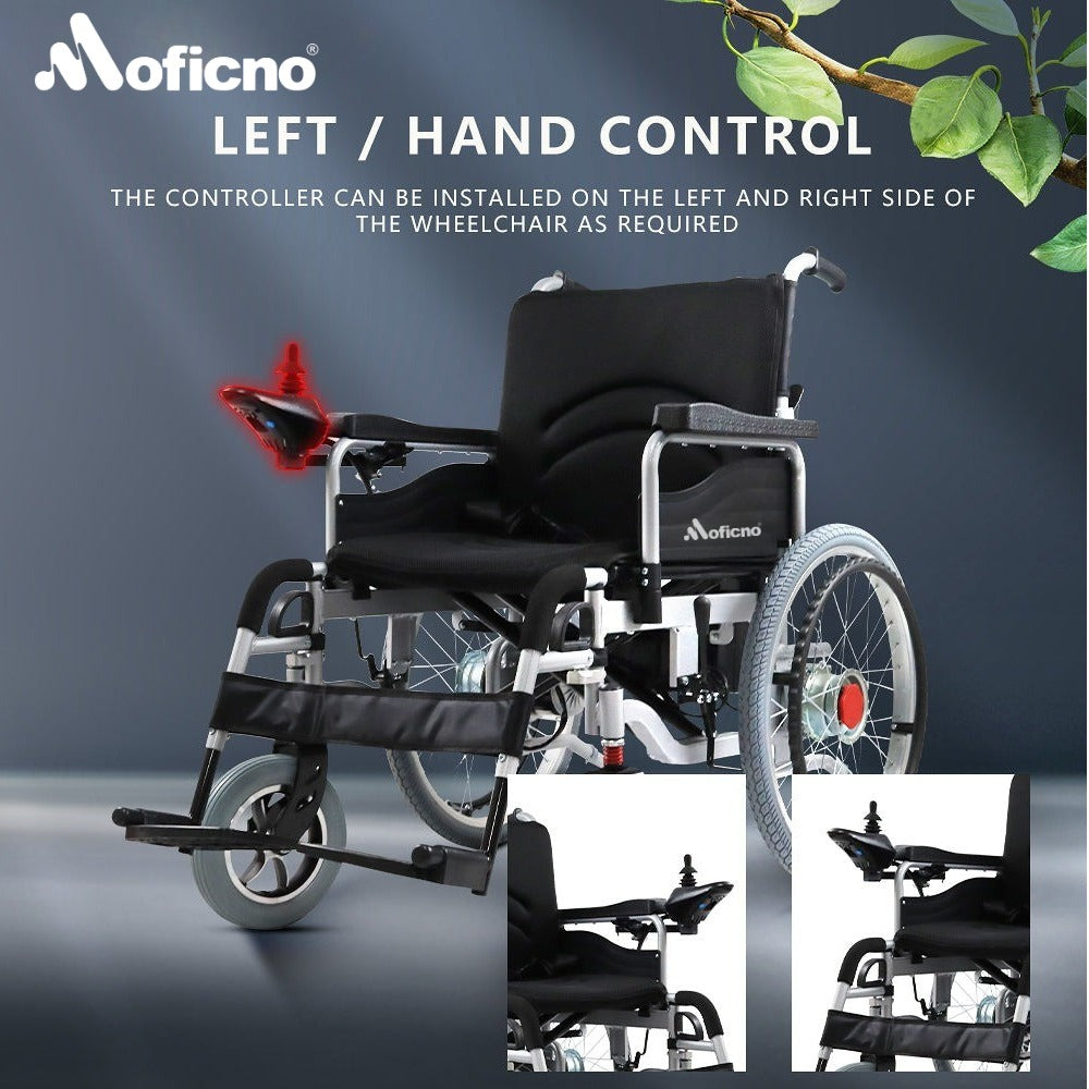 MOFICNO Electric Wheelchair Heavy Duty Foldable Electric Wheelchairs 52cm Widen Seat For Adults And Seniors