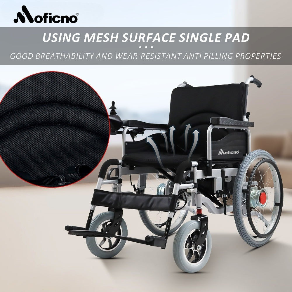 MOFICNO Electric Wheelchair Heavy Duty Foldable Electric Wheelchairs 52cm Widen Seat For Adults And Seniors