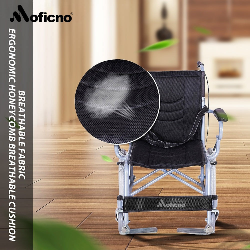 MOFICNO QBLY02: Foldable Lightweight Wheelchair for Elderly and Disabled with Handbrakes - Enhanced Mobility!