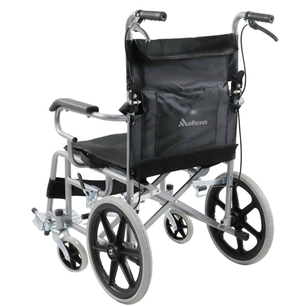 MOFICNO QBLY02: Foldable Lightweight Wheelchair for Elderly and Disabled with Handbrakes - Enhanced Mobility!