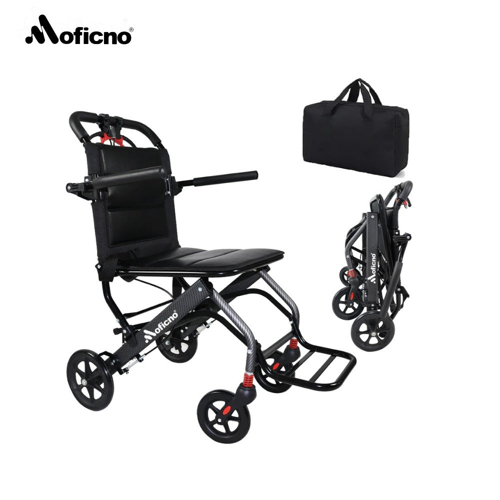 MOFICNO: Ultra-light Aluminium Alloy Wheelchair, Travel Wheelchairs For Elderly,Foldable,Compact DGMT-105