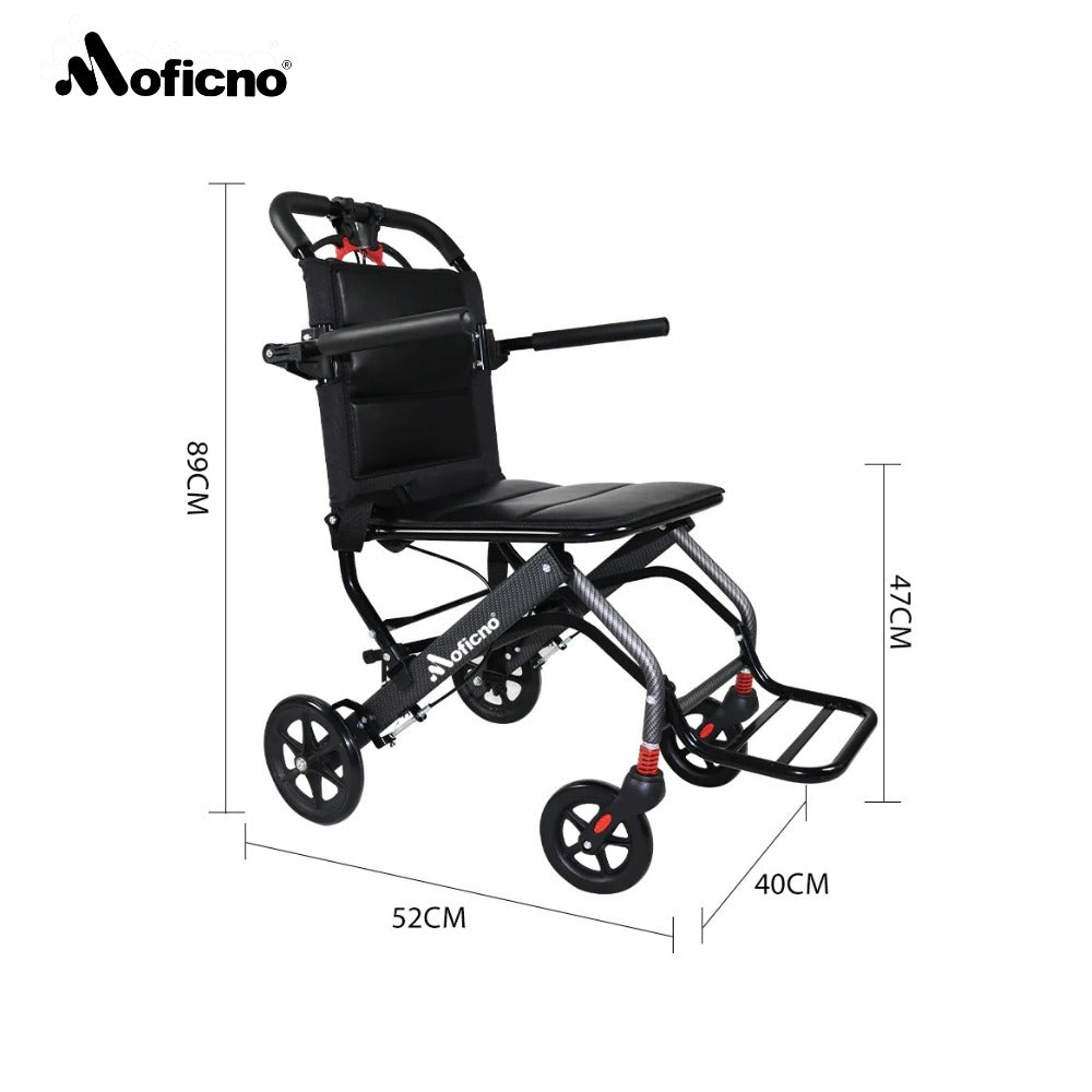 MOFICNO: Ultra-light Aluminium Alloy Wheelchair, Travel Wheelchairs For Elderly,Foldable,Compact DGMT-105