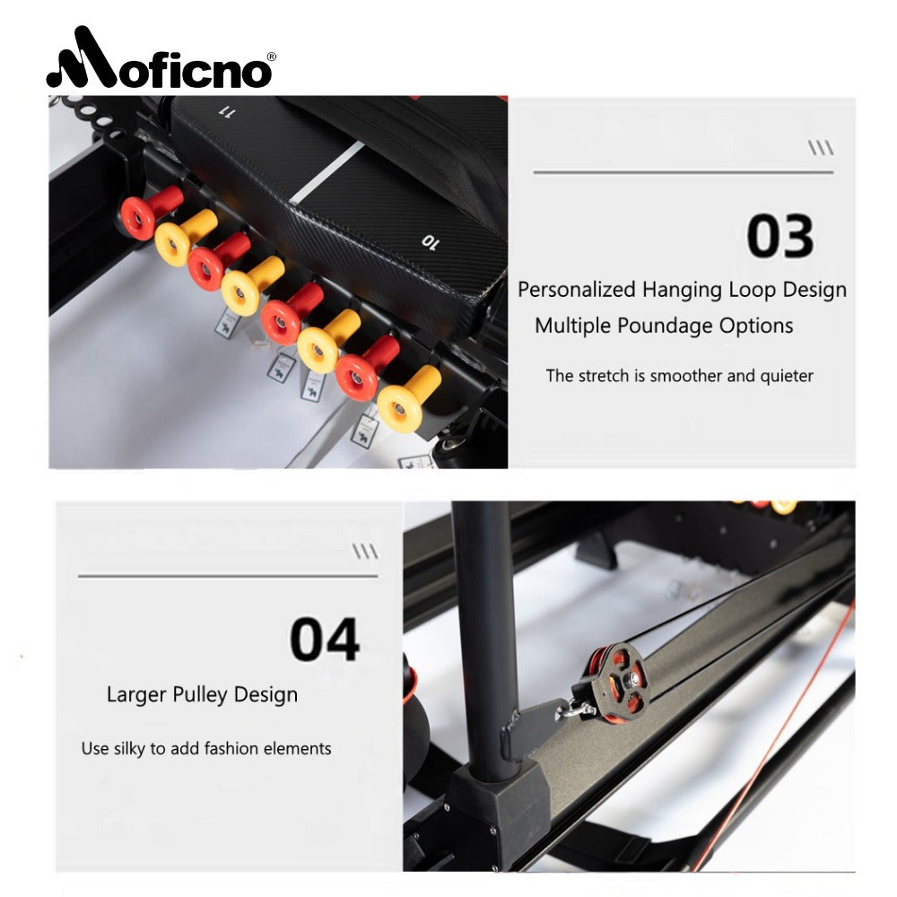 Moficno Megaformer Pilates Machine — Full-Body Adjustable Core Trainer with Resistance Springs, Aluminium Alloy Frame & Ergonomic Handles for Home or Studio Use