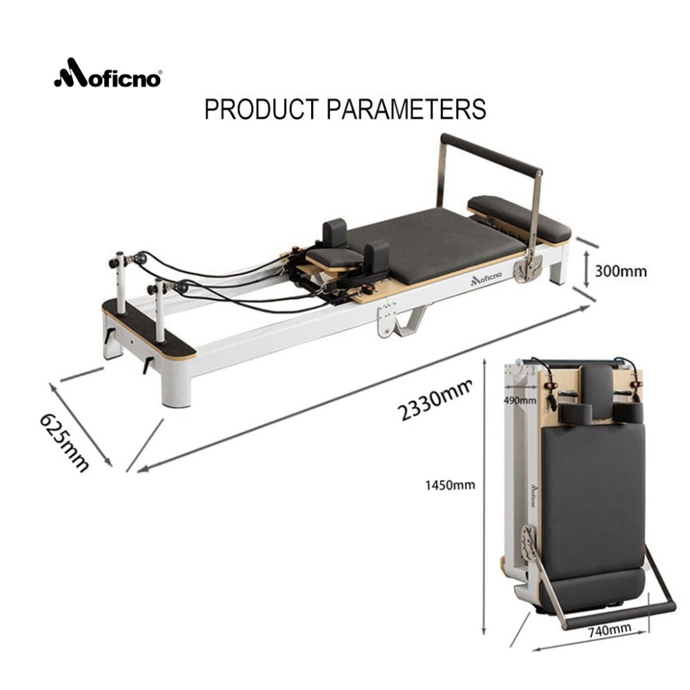 MOFICNO SSZ-PLT04 Pilates Reformer Folding Aluminum Yoga Bed NCS