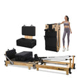 Moficno: Pilates Reformer Folding Pilates Solid Wood Core Bed