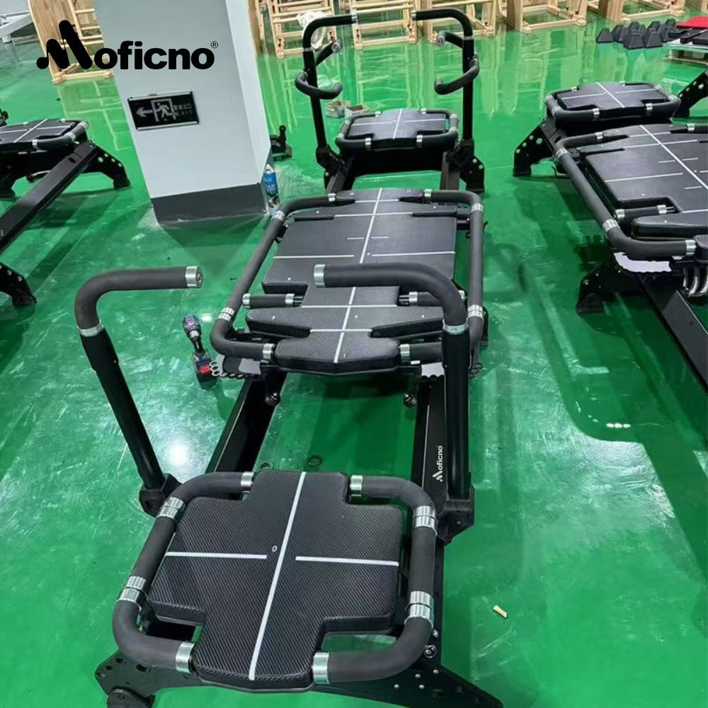 Moficno Megaformer Pilates Machine — Full-Body Adjustable Core Trainer with Resistance Springs, Aluminium Alloy Frame & Ergonomic Handles for Home or Studio Use