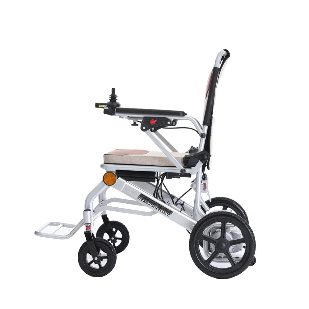 Super Lightweight (Only 16kgs) Portable Transit Travel Wheelchair, Folding Transport Wheelchairs for Adults and Seniors Support 100kgs, Lightweight Magnesium Alloy Wheelchair for Elderly