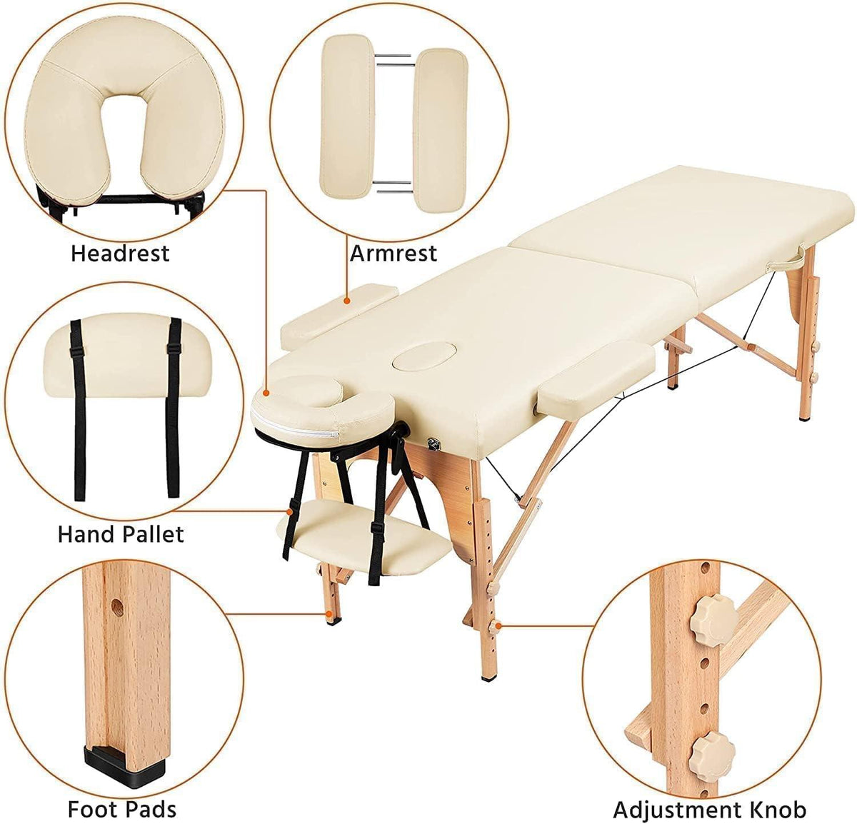 COOLBABY KYBJ-303 Portable Fitness Massage Table - Professional Adjustable Folding Bed for Ultimate Relaxation - COOLBABY